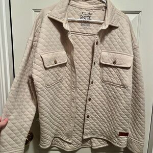 Royce Women's Cream Quilted Utility Jacket Size Large NWOT